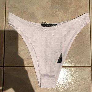 White bikini bottoms